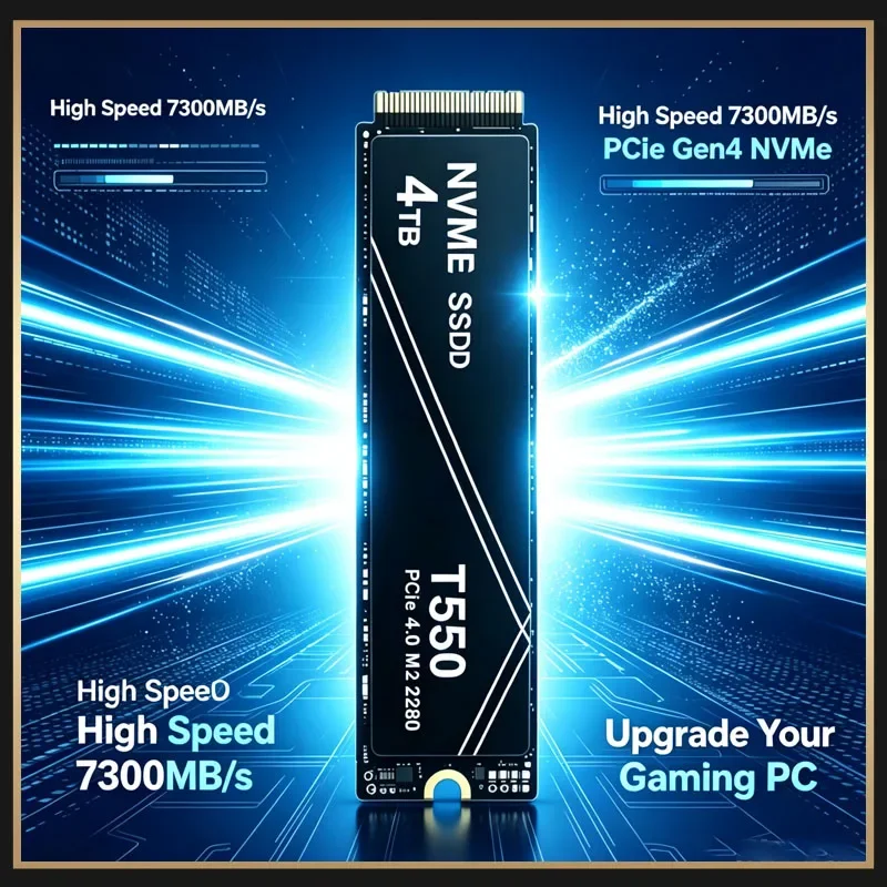 2026 Novo SSD Portátil NVMe PCIe Gen de 1TB 2TB 4TB para Computador Gamer, Laptop, PS5, OEM Original