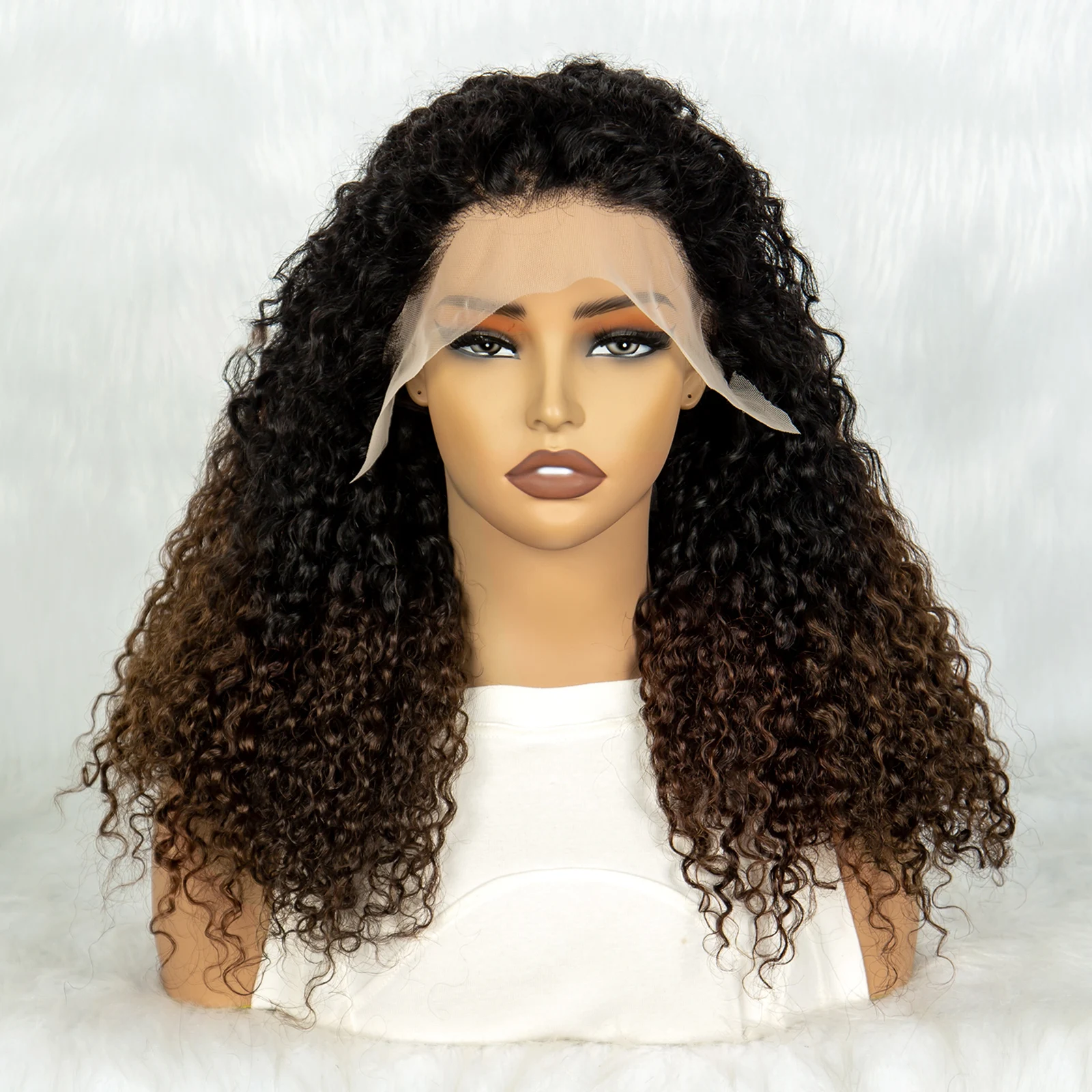 Double Drawn 12A Hair 300% Density burmese Curly Hair Wig Human Hair Wig Kinky Curly 13x4 Lace Front Frontal Wigs for Women