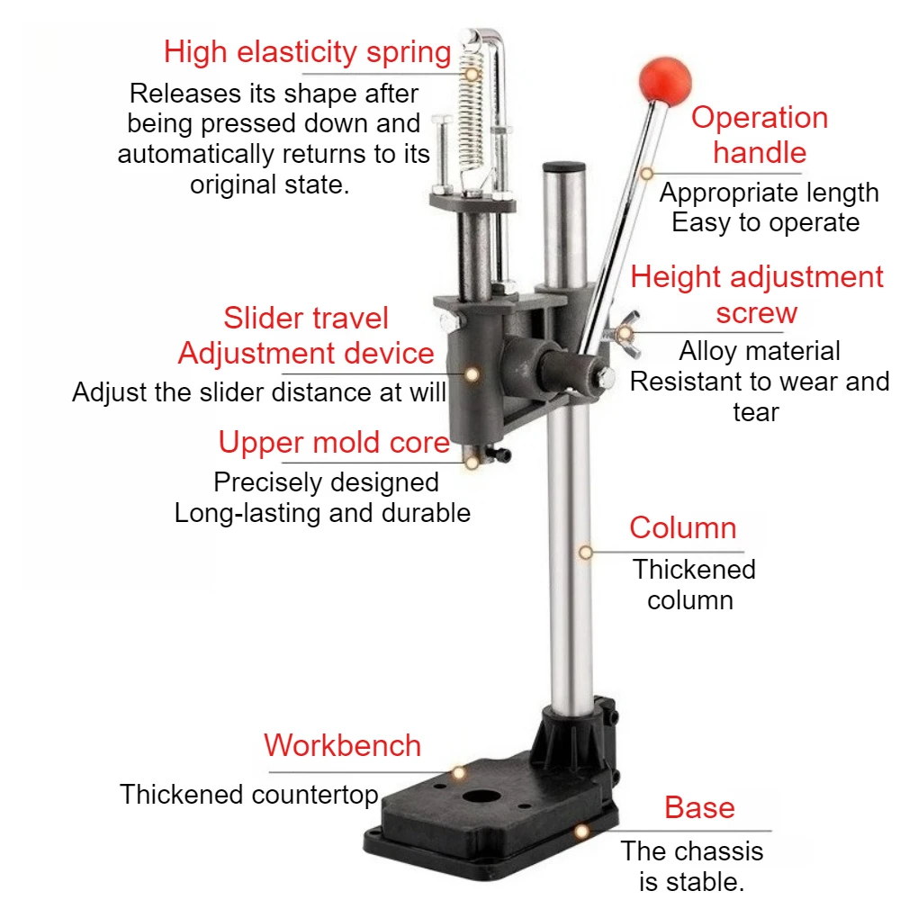 Small-sized Manual Press Machine Shearing Machine Hand Beer Machine Cutting  Die Cutting  Drilling Holes Spring