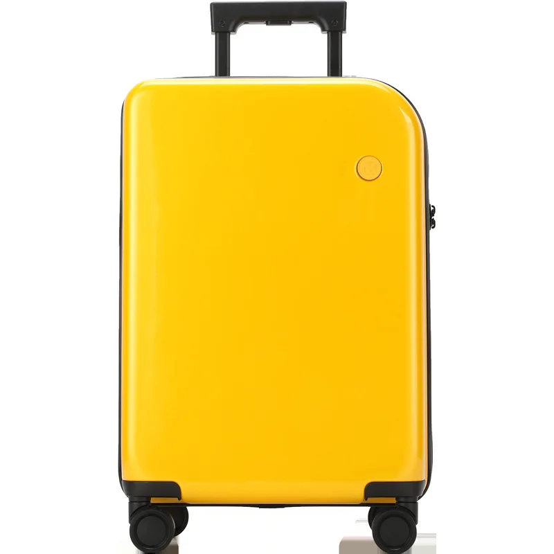 

New pure color rolling luggage bag ins fashion travel trolley suitcase women trolley case men hardside light password box