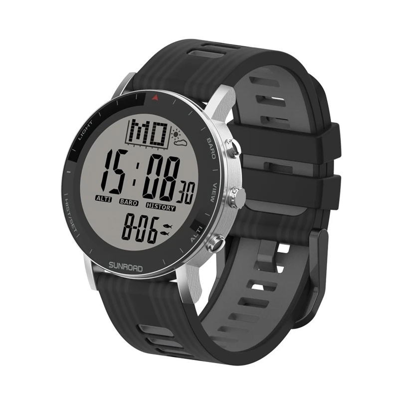 Sunroad Digital Fishing barometro orologi altimetro profondità dell\'acqua Monitor della temperatura sveglia cronometro retroilluminazione