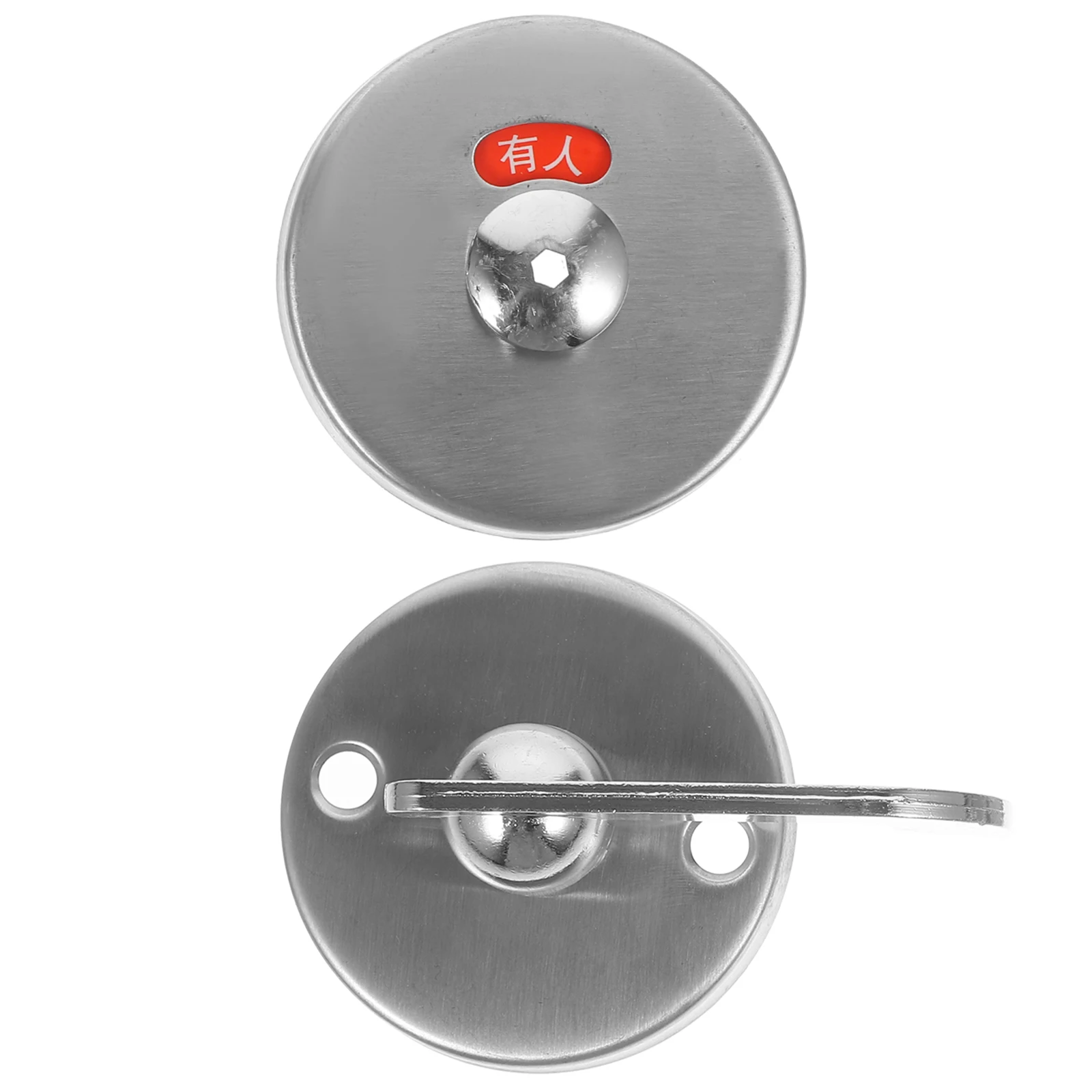 

Toilet Door Vacant Occupied Bathroom Lock Zinc Alloy Commercial Stainless Steel Hotel Room Bolt Lock Bath Stall Vacant Occupied