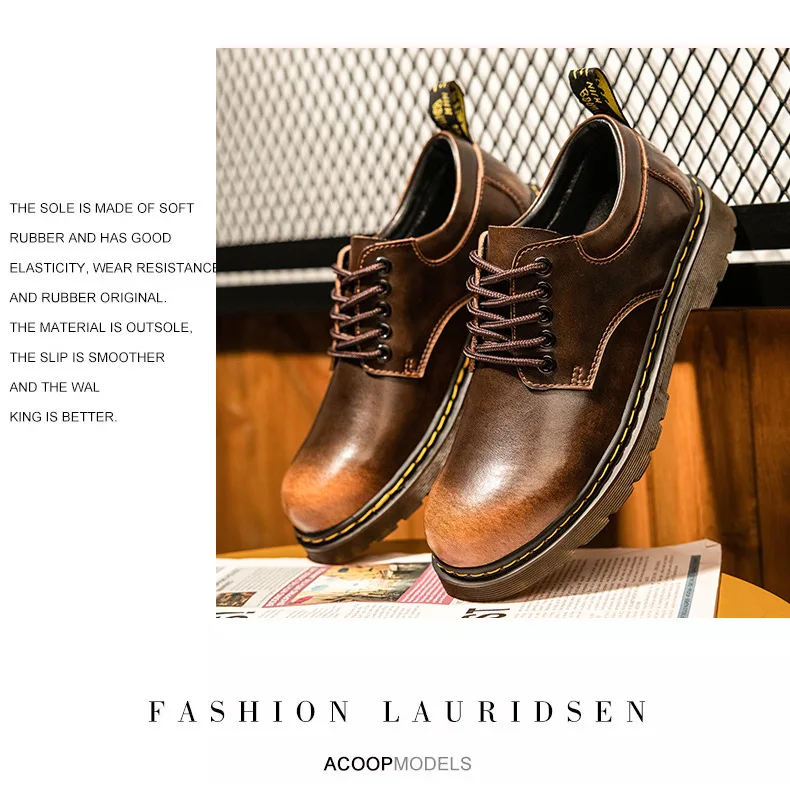 รองเท้าหนังคลาสสิกสำหรับฤดูใบไม้ร่วง รองเท้าผู้ชายลำลองสไตล์ธุรกิจ รองเท้าออกซ์ฟอร์ด รองเท้าทางการสำหรับผู้ชาย รองเท้ากีฬา