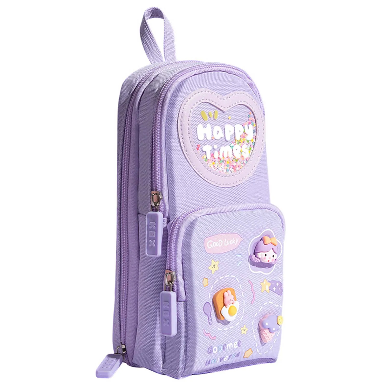 Canvas School Bag Shape Pen Box Multifunctional Children's Pencil Bag Suitable for Children's Day Gift