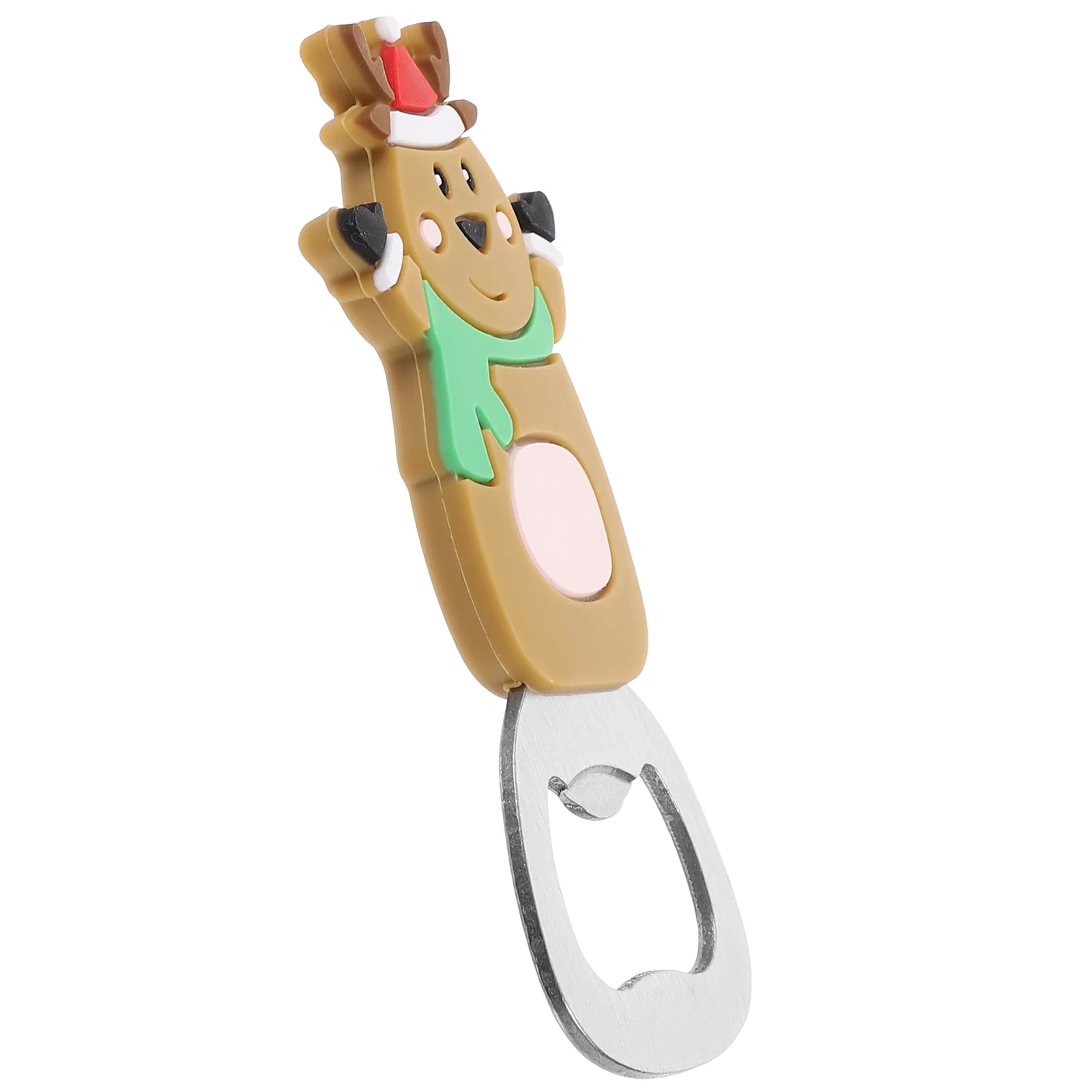 

Adorable Christmas Cartoon Beer Bottle Opener Portable Stainless Steel Manual Kitchen Tool Home Party Gift Snowman Xmas Style