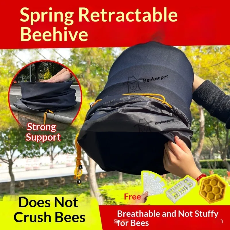 Jaula para recolección de abejas con cremallera, doble tejido, costuras reforzadas, bolsa engrosada para recolección y atracción de abejas en colonias