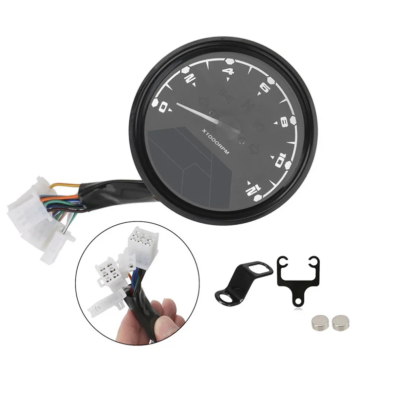 

2PCS Motorcycle retro modified CG125 odometer speed oil meter LCD led meter Ranger retro modified