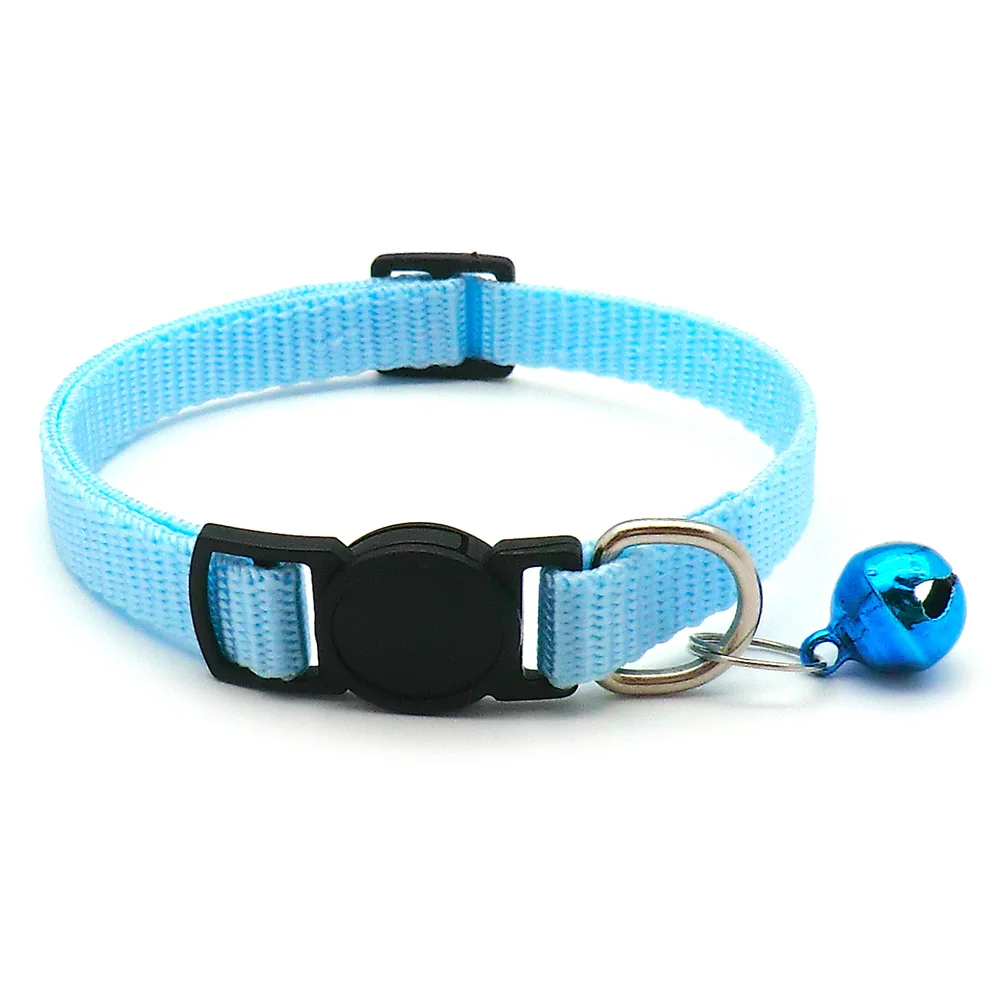 Großhandel 24Pcs Sicherheit Casual Einfarbig Neck Strap Mode Gehen Außerhalb Haustier Katze Hund Kragen Mit Glocke Zarte – Detail 12