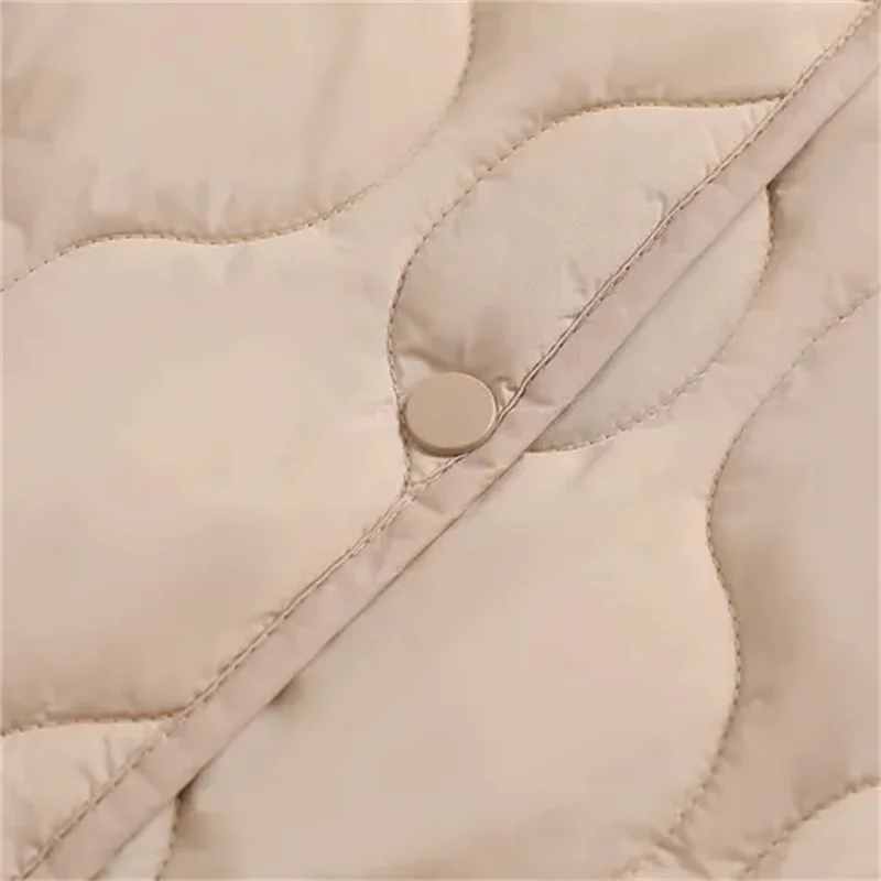 Manteau rembourré en coton 6XL pour femme, ample, léger, coréen, vêtements d'extérieur, noir, pour mère d'âge moyen, col rond, nouvelle collection automne-hiver 2024