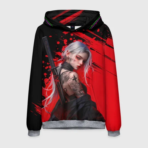 Japan Samurai Katana Girl Hoodies Sweatshirts 3D Print Men/Women Adult Tracksuit Boy Coat Kid Y2k Hoodie Pullover Men's Clothing