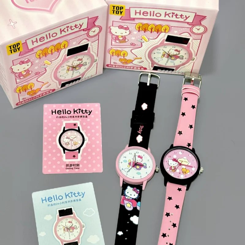 

Toptoy Hello Kitty Blind Box Watch 24 Hours Date Series Cute Printed Wristwatch Ideal Gift For Women Fashion Accessory