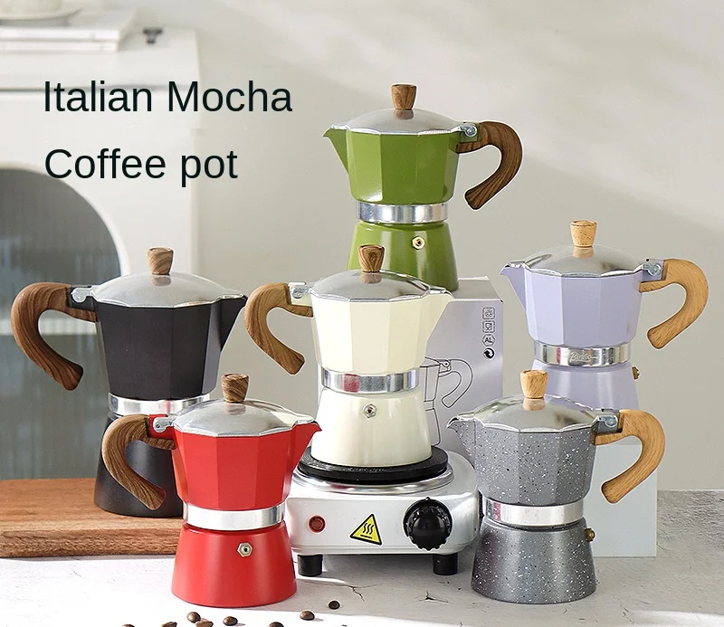 Single valve mocha pot Italian small coffee pot hand punch automatic electric ceramic stove coffee making utensils set맥심 믹스커피