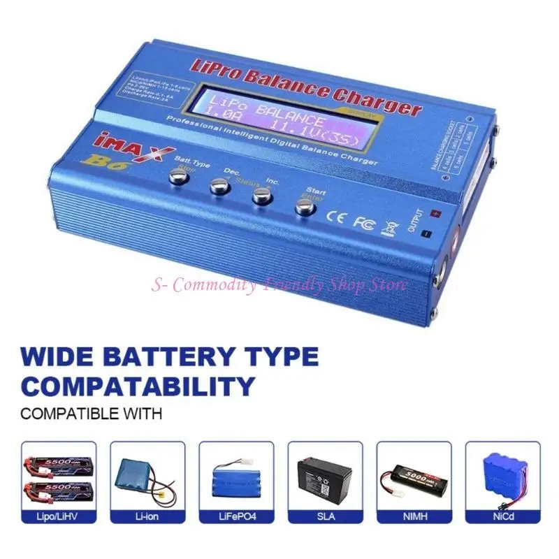 

85AE Intelligent Battery for Remote Enthusiast 1-6S LiPo/Liion/NiMH/NiCd/PbBattery Balance Charging Device with Cable