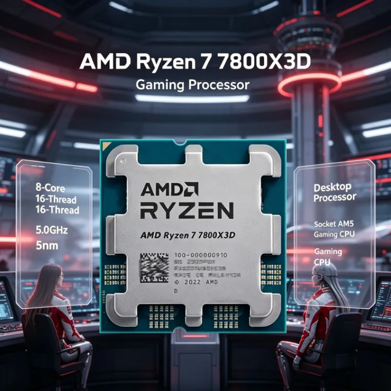 AMD Ryzen 7 7800X3D CPU 100-100000910 Socket AM5 96M Cache 5nm 5.0GHz 8 Cores 16 Threads