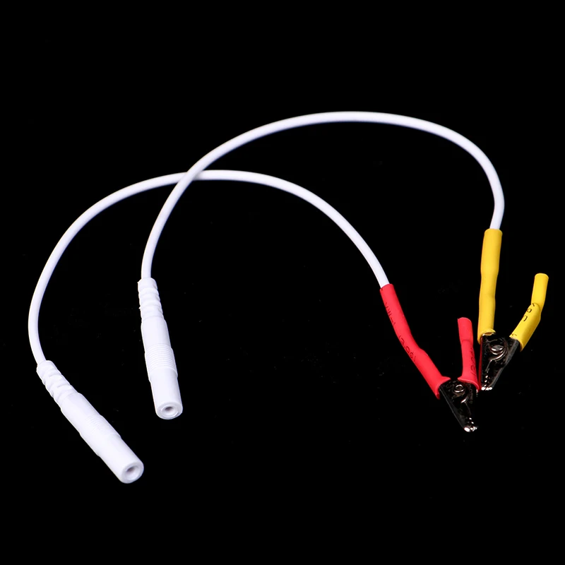 1pcs 19.5cm Tens/Ems tieline Alligator Clip Cable Wire Electrode For SDZ-II Electronic Acupuncture 2mm Pin Type Cable