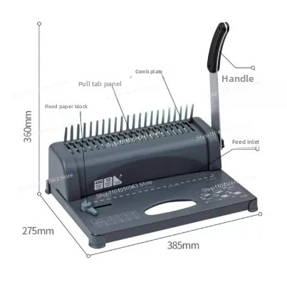 

450 Sheet Spiral Binding Machine with 21 Hole Punch, Professional Combo Tool for Letter Size Paper and Documents