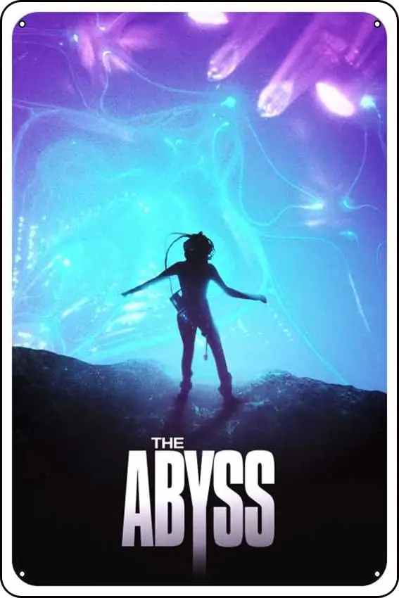 Abyss (1989) Movie Metal Sign Gifts Wall Decor  Tin Signs Wall Art Posters Prints for Home Room Kitchen Bar Office Etc 8x12 Inch