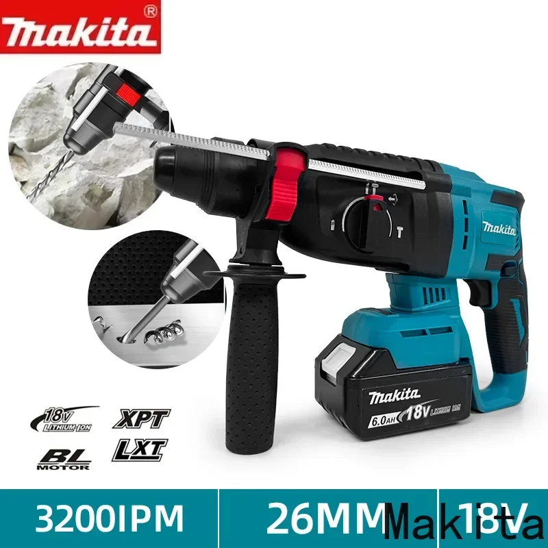 

Makita 26 мм аккумуляторный молоток бесщеточный электрический молоток 18 В литиевая батарея беспроводные дрели Makita 18 В электроинструменты ﻿ Оригинал