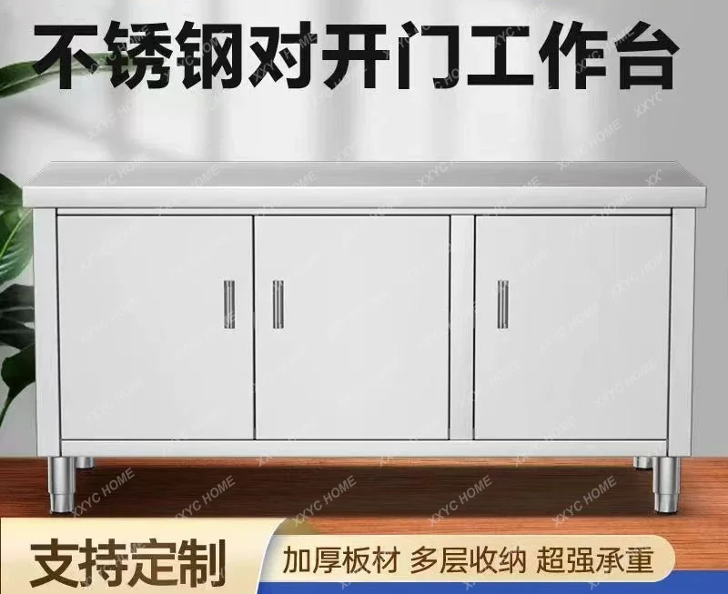 

CX 304 integral welding extra thick stainless steel door workbench kitchen cabinet kitchen console