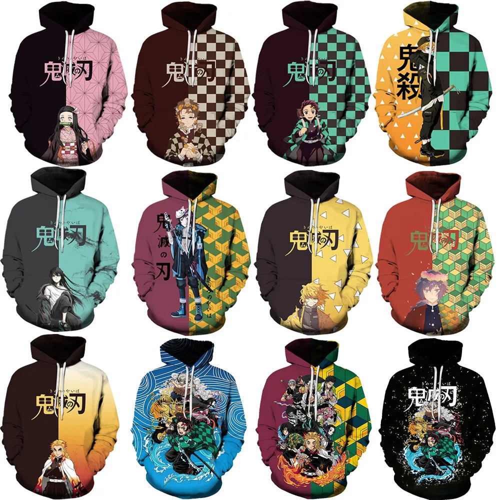 

Demon Slayer Anime Hoodie Men Woman 3D Print Cosplay Zenitsu Tomioka Tanjiro Nezuko Unisex Adult Kids Boy Girl Sweatshirt
