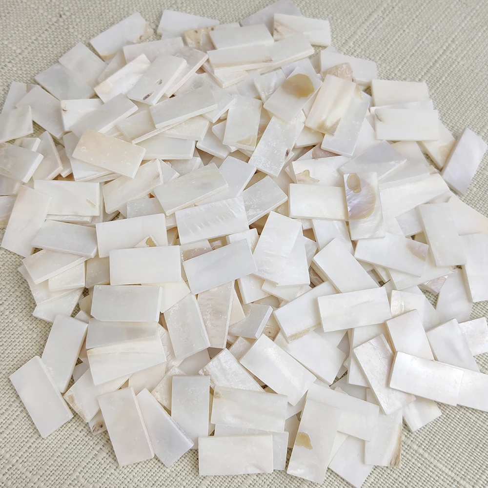 50pc rectangle Mother of Pearl Mosaic Tiles Natural Shell Square Mosaic Pieces for Home Decoration Crafts hobbies arte