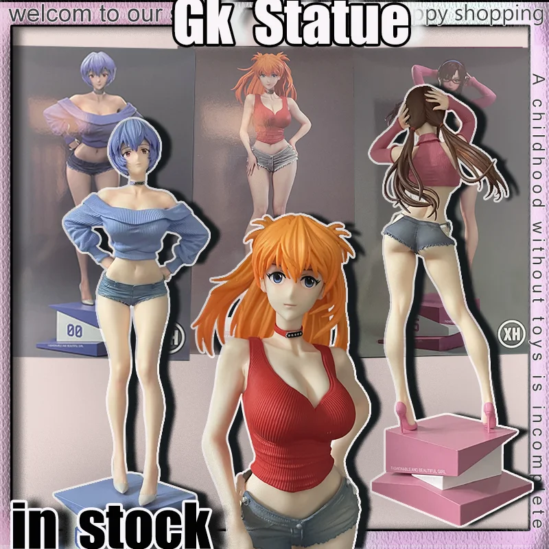 

In Stock XH 31cm Mari Makinami Rei Ayanami Asuka Figure Summer Girlfriend Series Gk Statue Model Desktop Ornament Collect Gifts