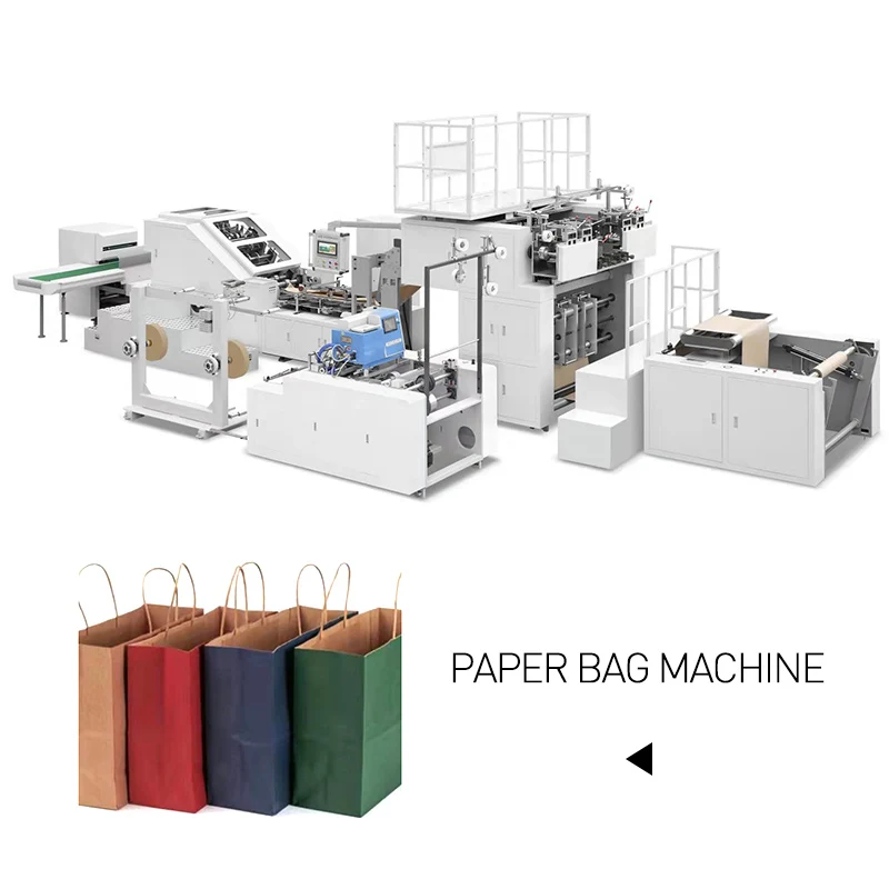 Grande assortimento Macchina per la produzione di sacchetti di carta completamente automatica Macchina per sacchetti di carta con fondo quadrato