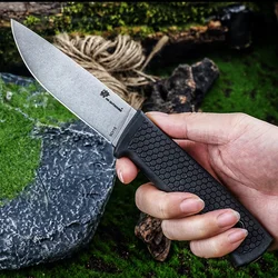 2024 outdoor high-end expert portable knife, sharp jungle survival knife, EDC camping small straight knife with protective cover