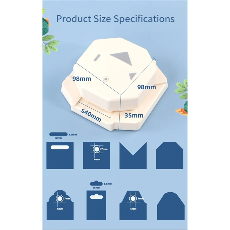 Dla scrapbookingu, do papierów DIY, kartek, zdjęć, tworzenia kartek, dziurkacz do etykiet 4 w 1, zaokrąglacz narożników, wykrojnik do papieru.