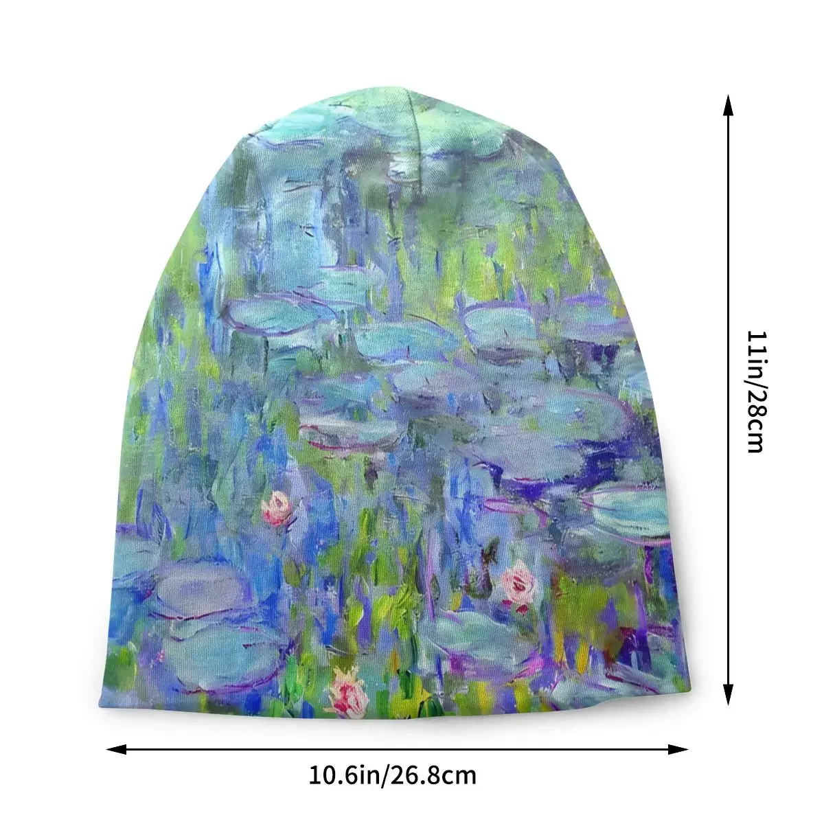 Claude Water Lilies Oil Painting Outdoor Thin Hats Green Bonnet High Quality Skullies Beanies Caps