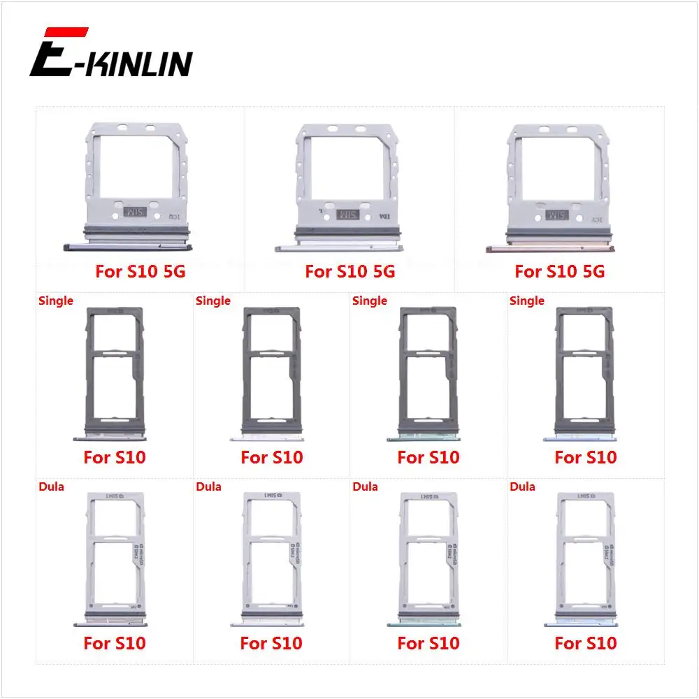 Sim Micro SD Card Socket Holder Slot Tray ReaderFor Samsung Galaxy S10 5G G973 G977 Adapter Container Connector