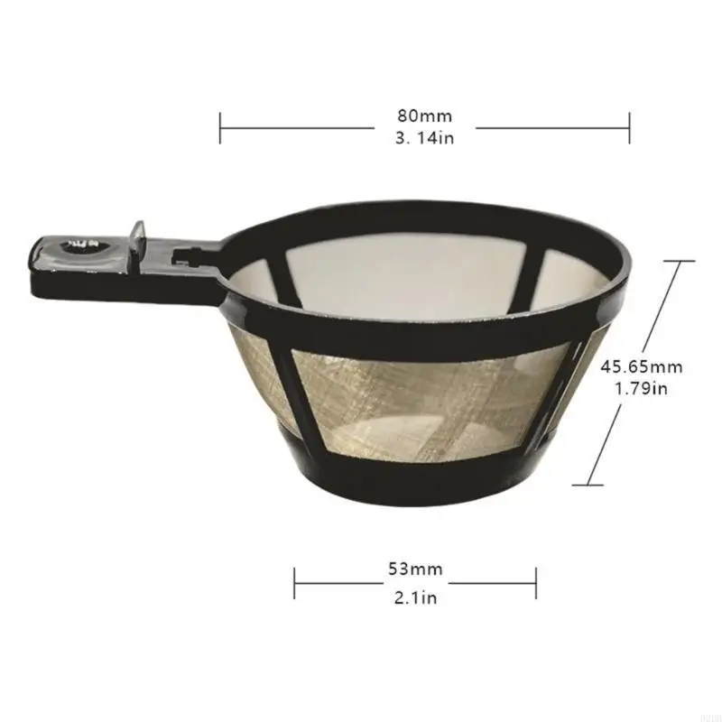 

02db 4pcs многоразовые кофейные фильтры 80 сетка премиум -кофейный фильтр корзины 80 сетка, созданная для постоянного качества