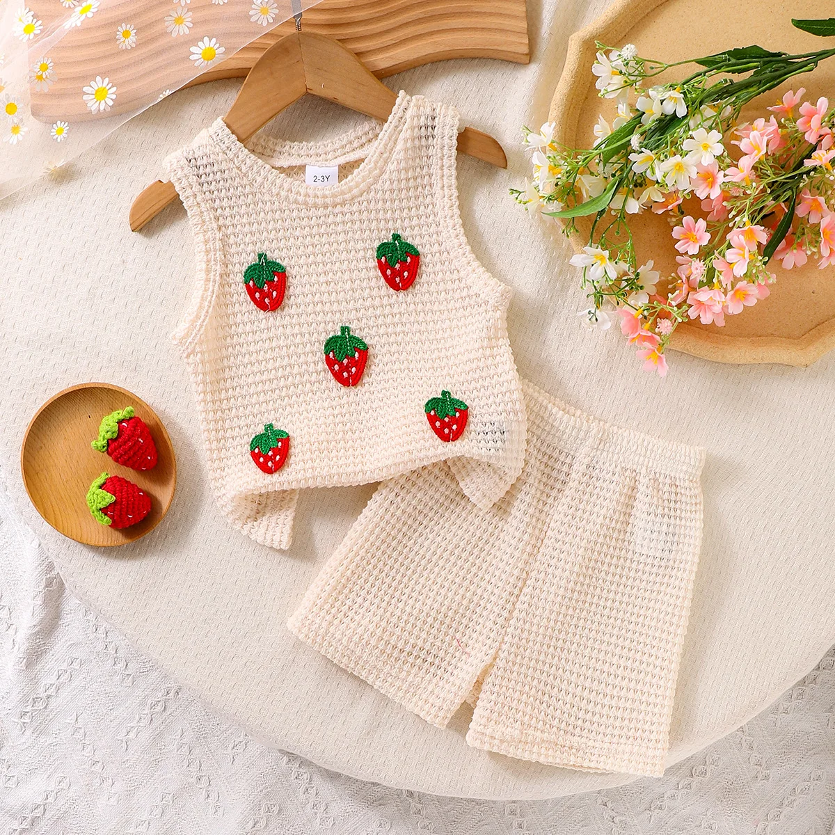 

Summer Girls Clothes Children's Set 2-piece Casual Short-sleeved Round Neck Top+Shorts Kids Girl's Clothing for 2-7 Years 2025