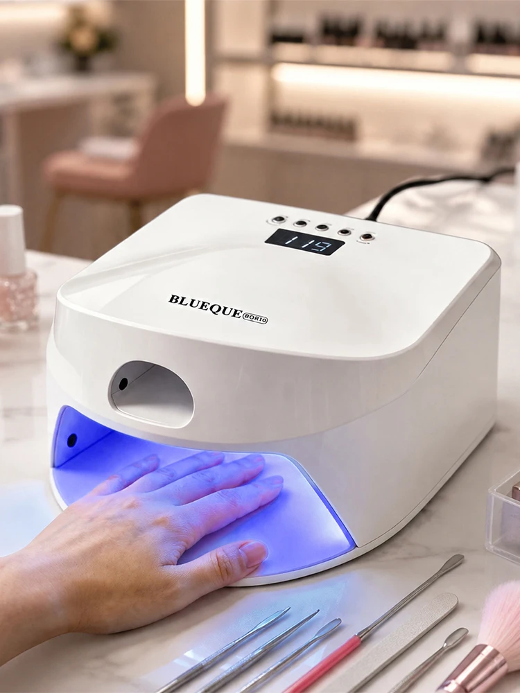 Professionelle UV-LED-Nagellampe mit intelligentem Sensor, Dual-Zone-Gel-Nageltrockner, 5 Timer, Nagelhärtungslampe für Maniküre, Pediküre, Heimsalon