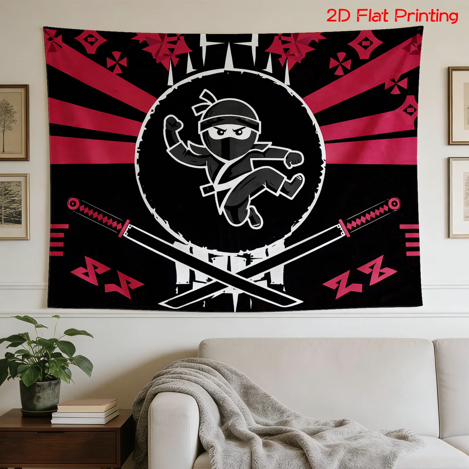 Aesthetic Anime Ninja Pop Art Tapestry Wall Hanging Geek Decor Poster Canvas Print Large Room Decor