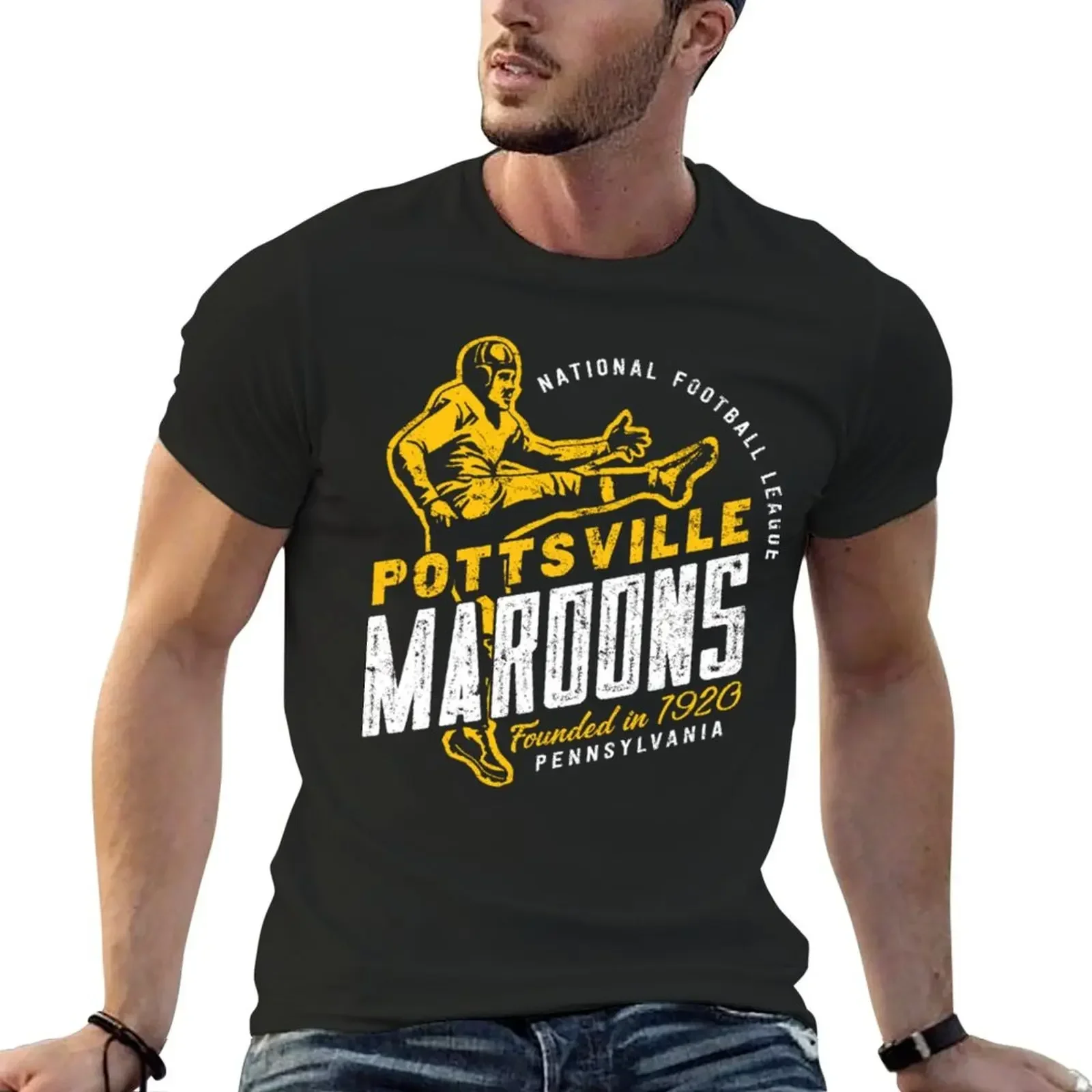 Pottsville Maroons Football T-Shirt cute clothes rapper graphic tees shirts graphic tee oversized t shirt mens t shirts