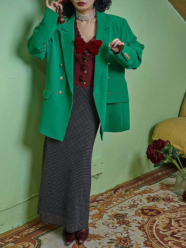 

een Suit Jaet Women's Loose Fit Casual oulder Hong Kong Sle Spring Autumn HI TWEN FIVE Original Design Ladies' Coat