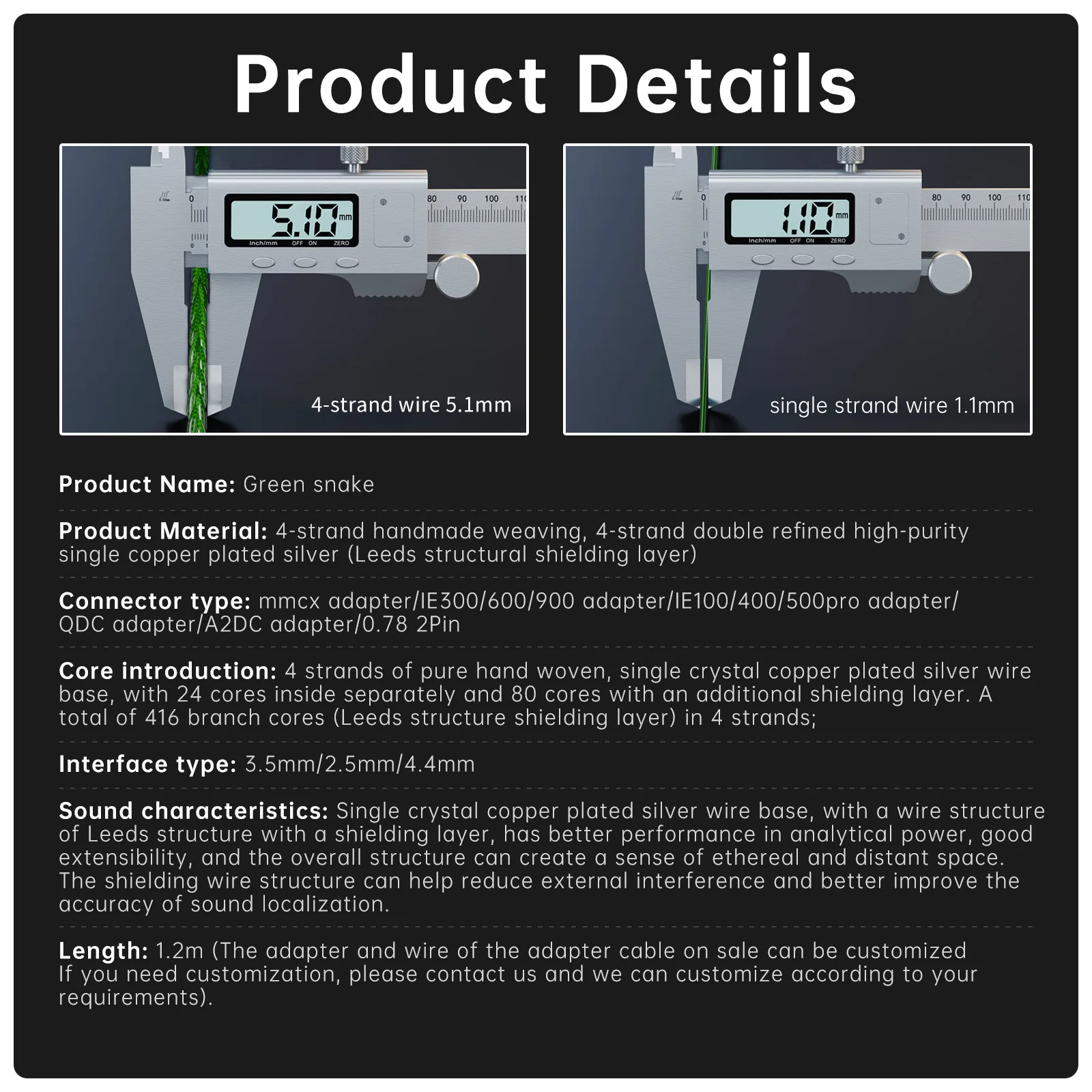 Cinaa MMCX Сменный кабель для наушников 24-жильный монокристаллический серебряный кабель для SHURE SE215 SE315 SE425 JVC HA-FX850 HA-FX1100