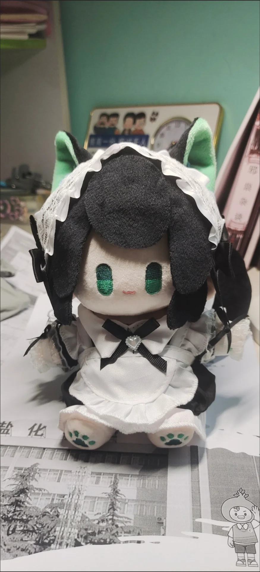 Stuffed 20cm Anime The Legend of Hei White Hair Role Cosplay Plush Doll Toys for Festival Gift or Kids Friends Birthday Gift