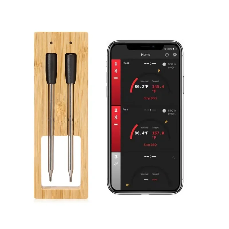 BBQ Probe Wireless Bluetooth Barbecue Thermometer, Kitchen Food Thermometer Barbecue Thermometer Wireless Temperature