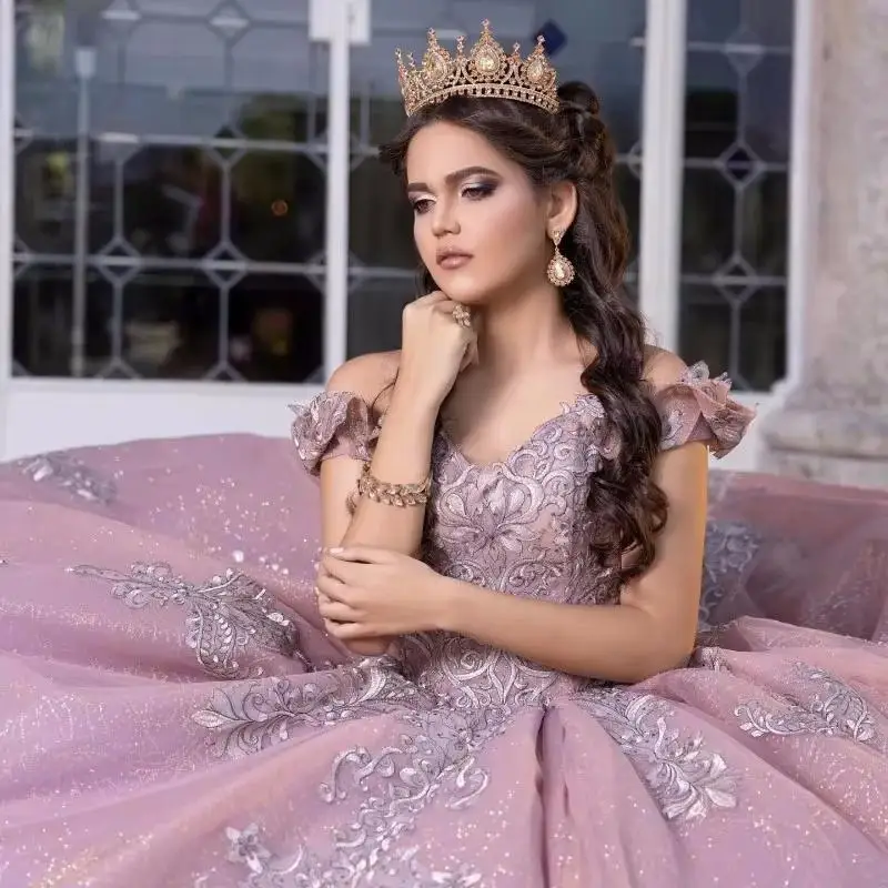 Robe de Quinceanera rose brillante personnalisée, robe de Rhprincesse, robe mexicaine de reconstitution historique d'anniversaire, Sweet Miss, 16 ans, XV ans