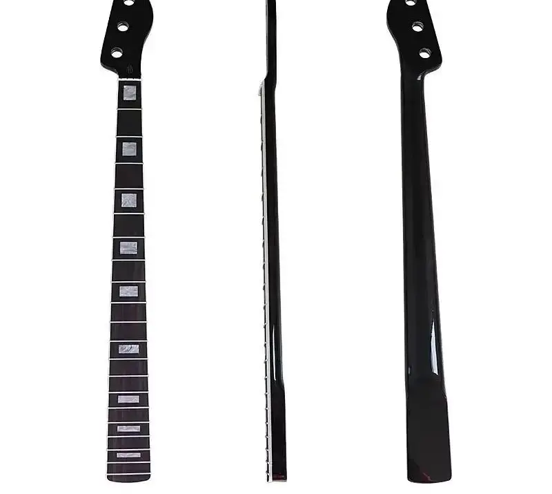 Four string black bass neck, four string handle, bass handle with maple black glossy neck, instrument accessories