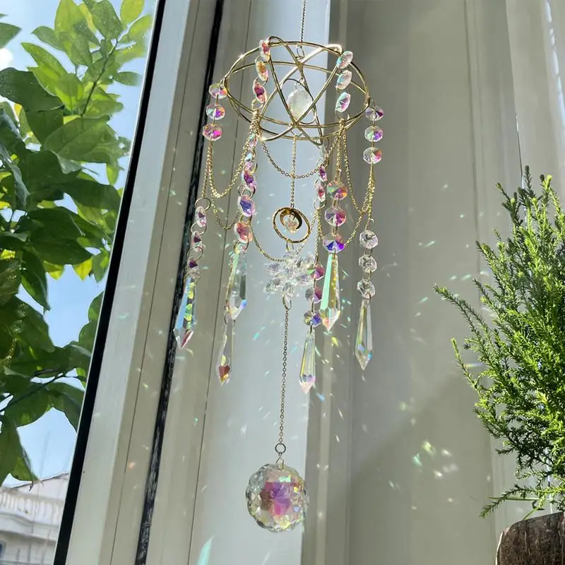 Sun Catcher Crystal Hanging Crystals Stained Glass Sun-catcher Outdoor Decor Rainbow Maker Prism Garden Decoration