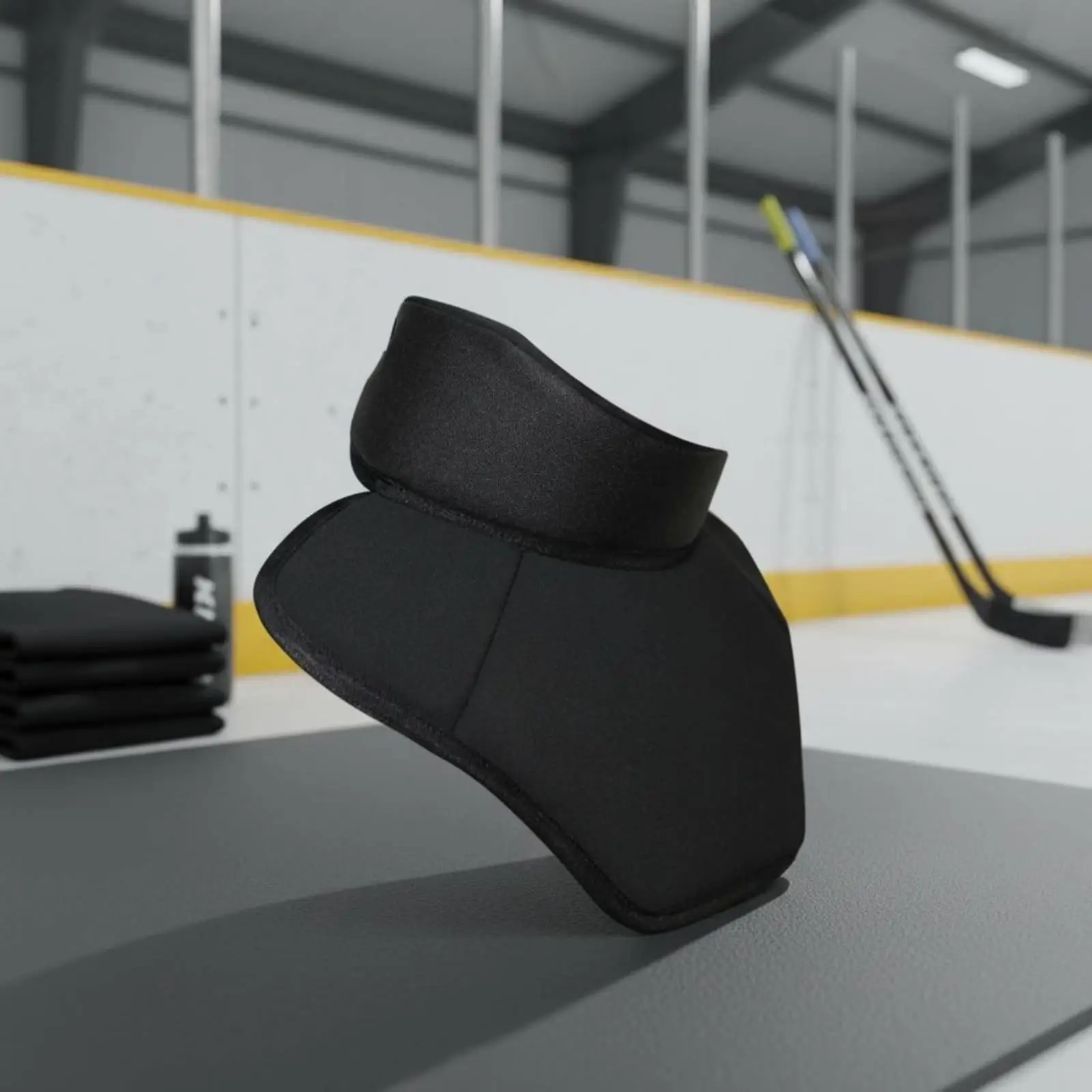 Professional Grade Hockey Neck Protector 900D Oxford Reinforced Padding Ergonomic Curve for Ice Hockey Field Hockey Use
