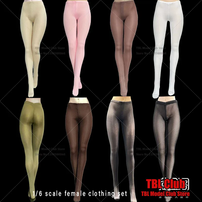 Multicolour 1/6 Scale Solid Tights Stretch Length Leggings Slim Seamless Sports Yoga Fitness Pants for 12inch Action Figure Body