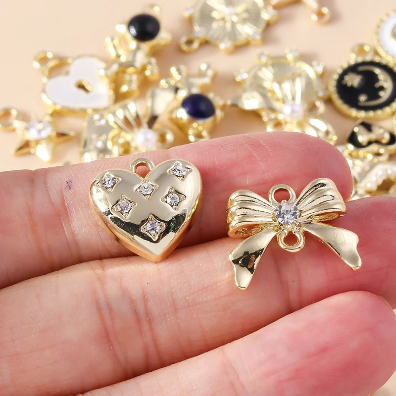 8 Stück zweifarbige Emaille-Sonnen-Mond-Charms für baumelnde Ohrringe, Armbänder, Halsketten, Schmuckherstellung, Zubehör, handgefertigter DIY-Schmuck – Detail 14