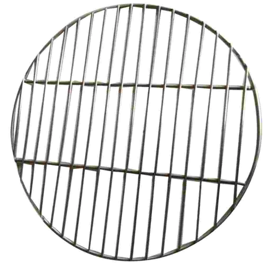22Cm Round Stainless Steel Barbecue Mesh Double Rod Flat Grill Net Wear Resistant Bbq Grilling Mat Outdoor Indoor Metal Utensils
