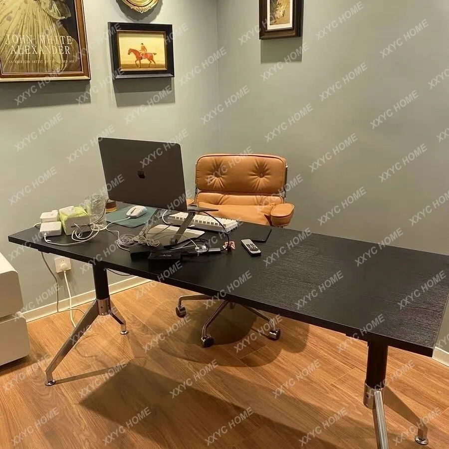 

C Computer desk desktop simple household double modern light luxury office oval conference table workbench