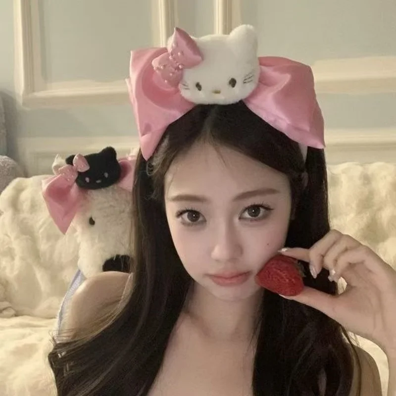 سانريو كاواي أنيمي هيرباند للنساء ، مرحبا كيتي عقال ، لطيف الكرتون الفرقة الشعر ، ماكياج غسل الوجه ، اكسسوارات الشعر الرياضية ، هدية #5