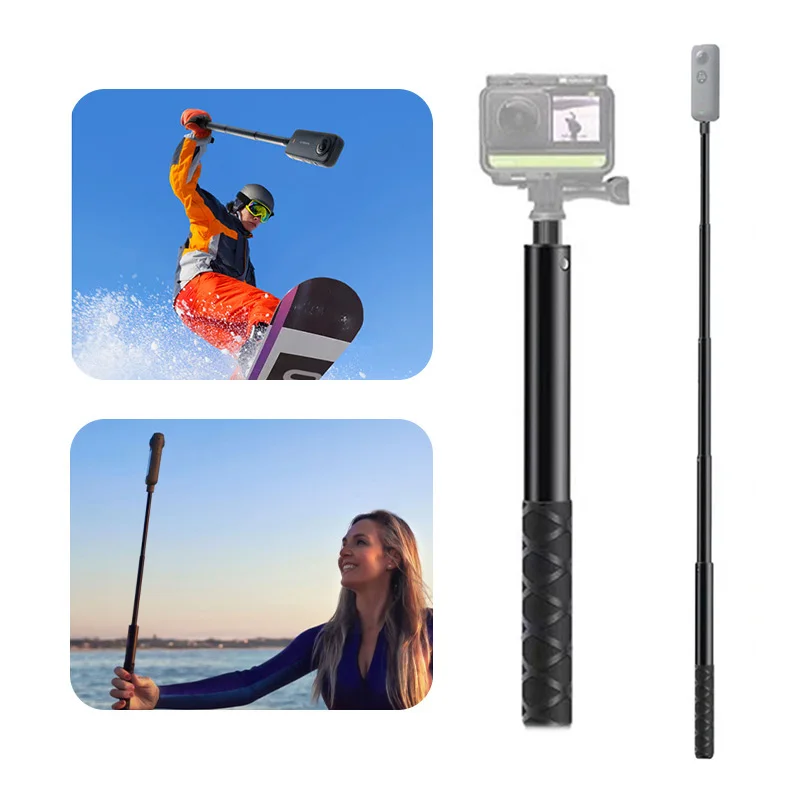 1.1m/2m Universal Invisible Selfie Stick Monopod for Insta 360 X3 RS X2 X One R GoPro MAX Hero 9 Panoramic Camera Accessories